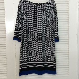 Donna Rico Printed Dress, Size 14